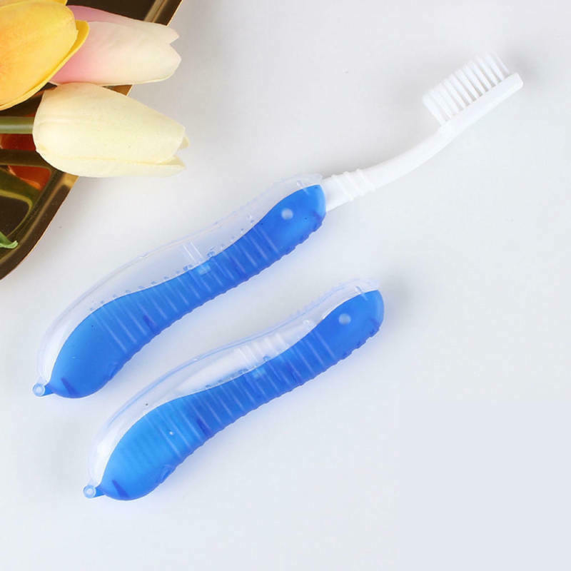 10PCS Foldable Folding Toothbrush Soft Bristle Outdoor Portable Travel Hiking gd