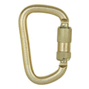 45KN Carabiner Clip Hook Steel D-Ring Screw Lock Rock Climbing Golden