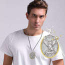 Round Shield Necklace Pendant Necklace