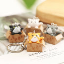 Cartoon Cute Cat Pendant Keychains Metal Key Rings Women Bag Car Key Chain GB3C