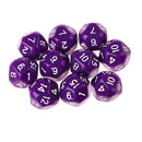 10pcs/Set For TRPG Game   D&D 16 Sided Acrylic Dice Purple