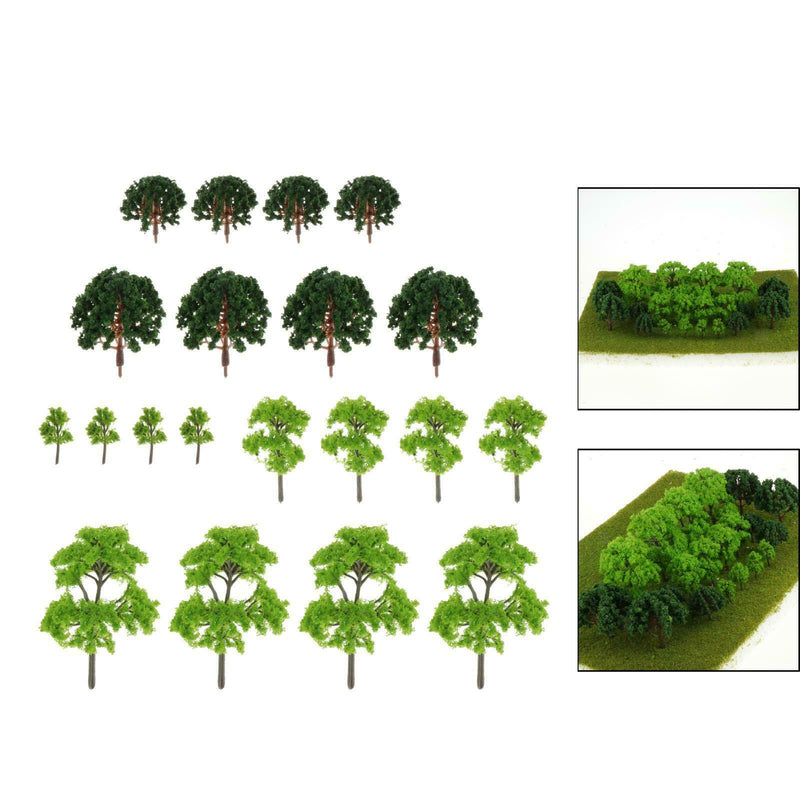 20pcs Landscape Pieces Green Tree Multi-scale DIY Projects Landscape Layout