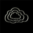 3pcs flaky clouds metal cutting dies stencil scrapbook album embossing craft FT