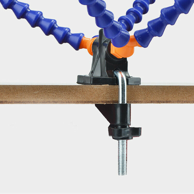 Bench Vise Table Clamp Soldering Station With 5Pc Flexible Arms Soldering I Q2E9