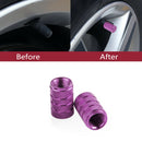 Purple Aluminum Car Tyre Air Valve Caps Bicycle Tire Valve Cap Car Wheel Styling