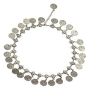 Women Gypsy Festival Bohemian Coin Tassel Pendants Statement Bib Necklace