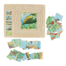 Kids Puzzle Game, Butterfly Growing Story Family Game Activity, 4 Layer