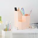 Pen Holder Pencil Ruler Holder Stationery Makeup Brush Organizer Pink