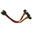 15 Pin IDE Male Molex to Dual SATA Y Splitter 2 Port Female Power Adapters Cable