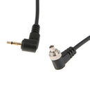 PC-2.5mm Cord Camera Sync Trigger Lock Cable Screw to Male Flash Plug Jack