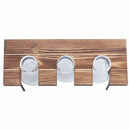 Fashionable Transparent Glass Vase with Wooden & Iron Stand for Water Plant