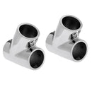 2pcs Boat Hand Rail Fittings - 60 Degree Tee- 316 Marine Stainless Steel 22mm
