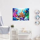 Painting By Numbers Kit DIY Sea World Hand Painted Canvas Oil Art Picture