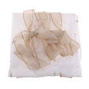 Beige Tap Top Window Curtains Tie-Up Roman Curtain Embroidery Voile 80x140cm