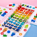 Shape Sorter Game Preschool Education Math Stacking Block 6 in 1 Learning Wood
