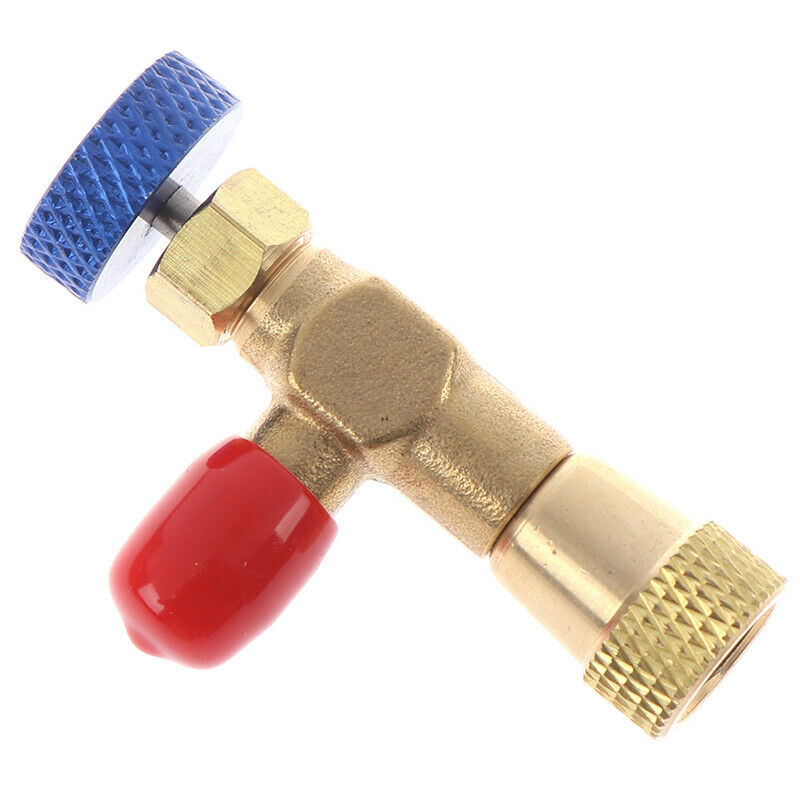 R22 Refrigeration Charging Adapter Air Conditioning Charging Valve 1/4" -1/4" Bj