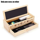 2 Layer Wooden Pencil Case Pen Holder With Black Board for Students Pretty D7S2