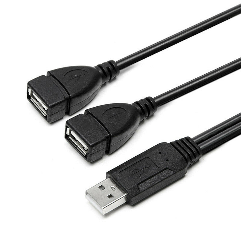 1-to-2 USB 2.0 Y Splitter Cable USB 2.0 Type A Male to 2 USB A Female Converter