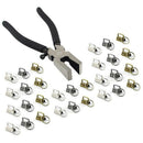 Glass Running Pliers Tool and 30 Pieces 25Mm Keyring Hardware Key Chain Sep V3L9