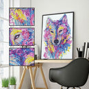 5D DIY Special Shaped Diamond Painting Wolf Head Embroidery Craft Kit Decor