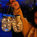 Solar Mason Jar Light Retro Lamp String Garden Decor with Handle (20LED)
