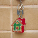 5pcs DIY Full Drill Special Shaped Diamond Painting Christmas Keyring Decor