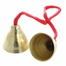 Pair Tinkerbell Cloche Bell Brass Corded 32cm Instrument O2T5