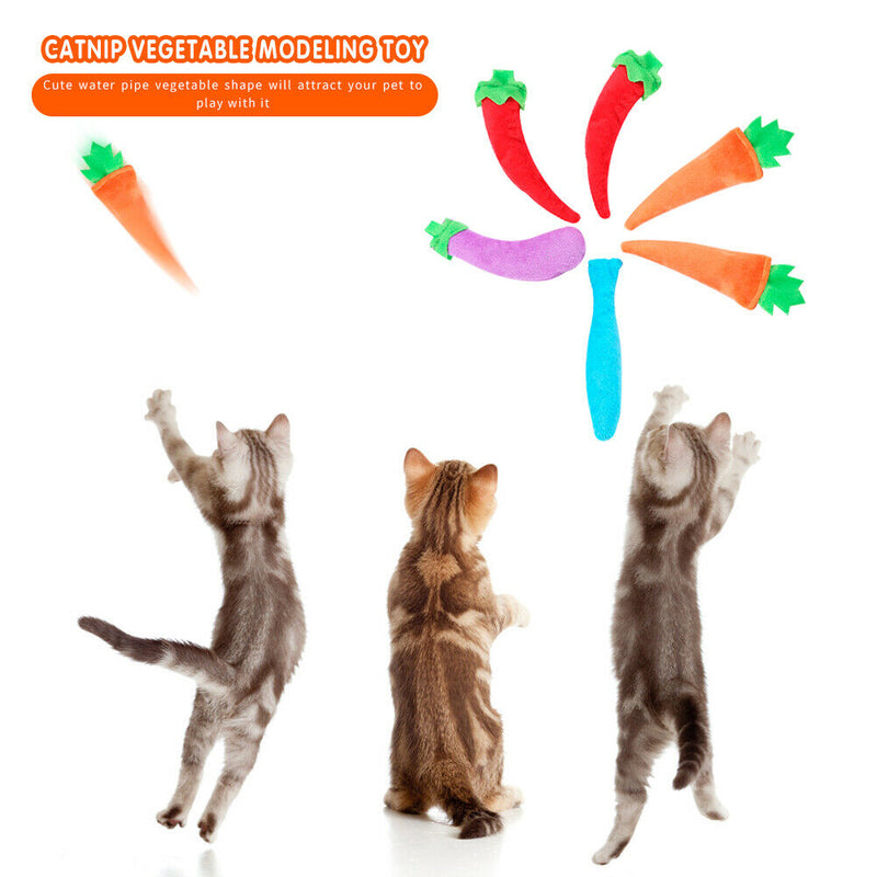 Cute Pet Vegetable Shaped Teeth Grinding Toys Cat Plush Chewing Bite Toys A