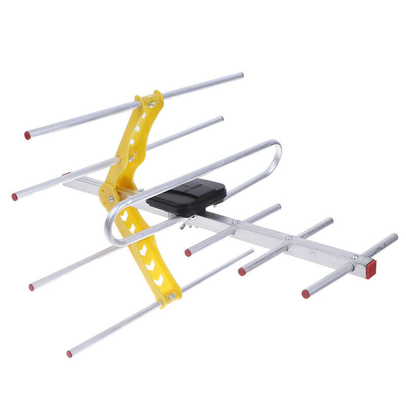 Outdoor 100Mile Amplified 8 Yagi Antenna HD TV 10dB Long Range UHF/VHF/FM  OZ