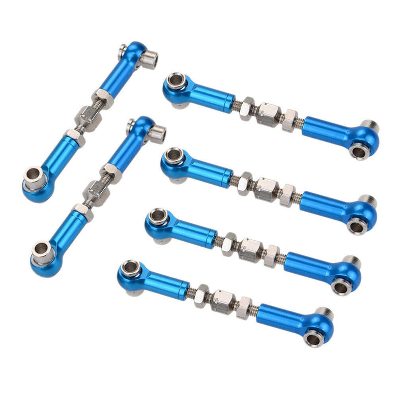 6 Pack Machined Metal Front Rear Adjustable RC Turnbuckles Pull Rod for 1/12 &