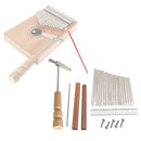17 Keys Kalimba DIY Parts Key Thumb Piano Bridge Tuning Hammer Kit Accessories