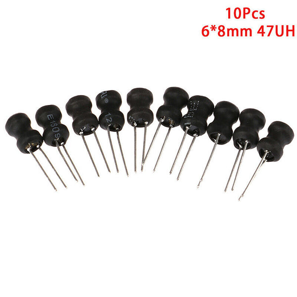 10pcs/lot Power Inductor DIP 6*8mm 47uH DR Inductors Word Nw