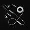 Universal 3.5mm Jack Acoustic Hollow Air Tube Anti-radiation Earphone Earpi T4H8