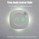 1*LED Digital Time Wall Clock With PIR Motion Sensor Night Light Home Clock Lamp