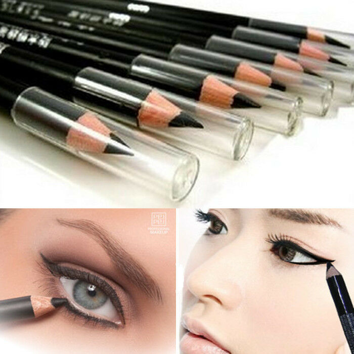 2Pcs EyeLiner Smooth Black Waterproof Cosmetic Beauty Makeup Eyeliner Pencil _AU