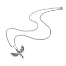 Korean Retro Hip Hop Angel Wings Pendant Stainless Steel Necklace Couple Jewe BX