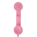 3.5mm Mic Retro   Phone Handset Telephone for Mobile Phone Pink