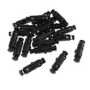 20pcs Black Plastic Double Head Cord Locks End Spring Stop Toggle Stoppers