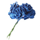 7 Foam Rose Artificial Flower Glitter Bridal Bouquet Home Wedding Decoratio T5I9