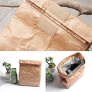 Reusable Insulated Brown Cooler Sack Lunch Bag Magnetic Thermal Closure Pap A6J3