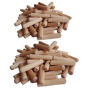 200X WOODEN STICKS UNFINISHED NATURAL WOOD CRAFT DOWEL ROD F/ DIY WOOD CRAFT