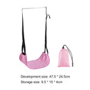Airplane Footrest Hammock Adjustable Foot Feet Rest Travel Accessory (Pink)
