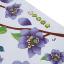 Beautiful Purple Flowers Flying Birds Wall Stickers, Living Room Bedroom Re