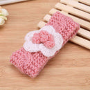 Knitted Flower Kids Hair Band Twist Woven Woolen Baby Headband(Pink) A