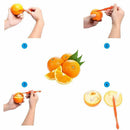 6PCS Easy Orange Citrus Peeler in Bright Orange Color Kitchen Tool Y1L9