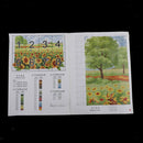 Cross Stitch Stamped Kit Pre-Printed Pattern Sunflower, 11ct Aida Fabric Size 36