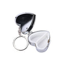 Metal Heart Travel Pill Box Medicine Container Case Storage Holder Keychai BX