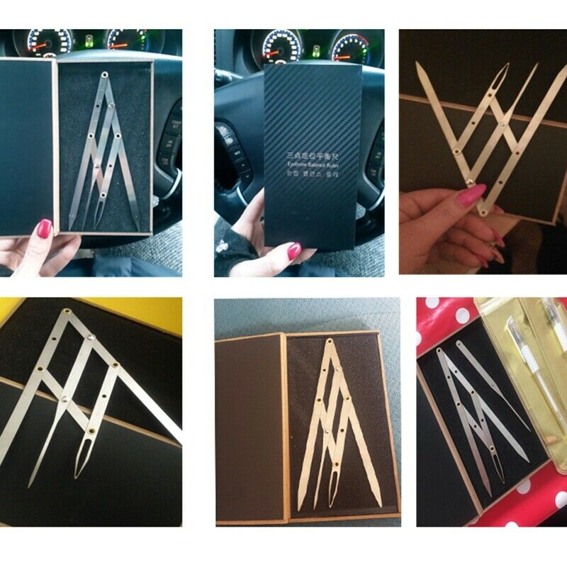 1Pcs Eyebrow Ruler Permanent Makeup Eyebrow Ruler Golden Ratio Divider Cali J9I6