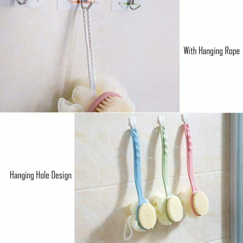 Shower Brush With Bristles And Bath Balls, Back Bath Net With A Long-Sleeve G9D6