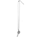 Tennis Racquet Racket & Crystal Ball Charm Pendant Necklace Sports Jewelry